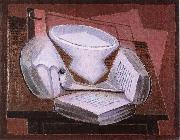 Juan Gris The Pipe on the book painting